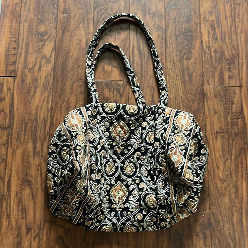 Vera Bradley small duffel bag black/brown. Excellent condition!